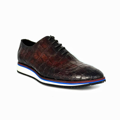BROWN CROCO SNEAKER