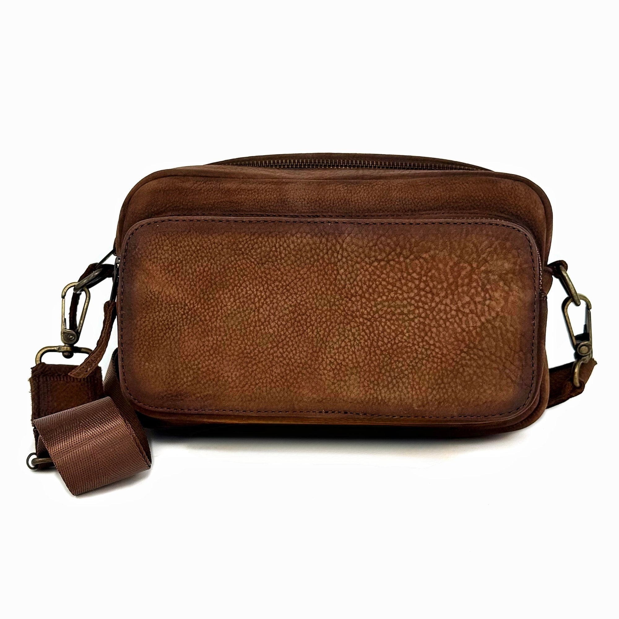 BANDOLERA BROWN TWO BAG