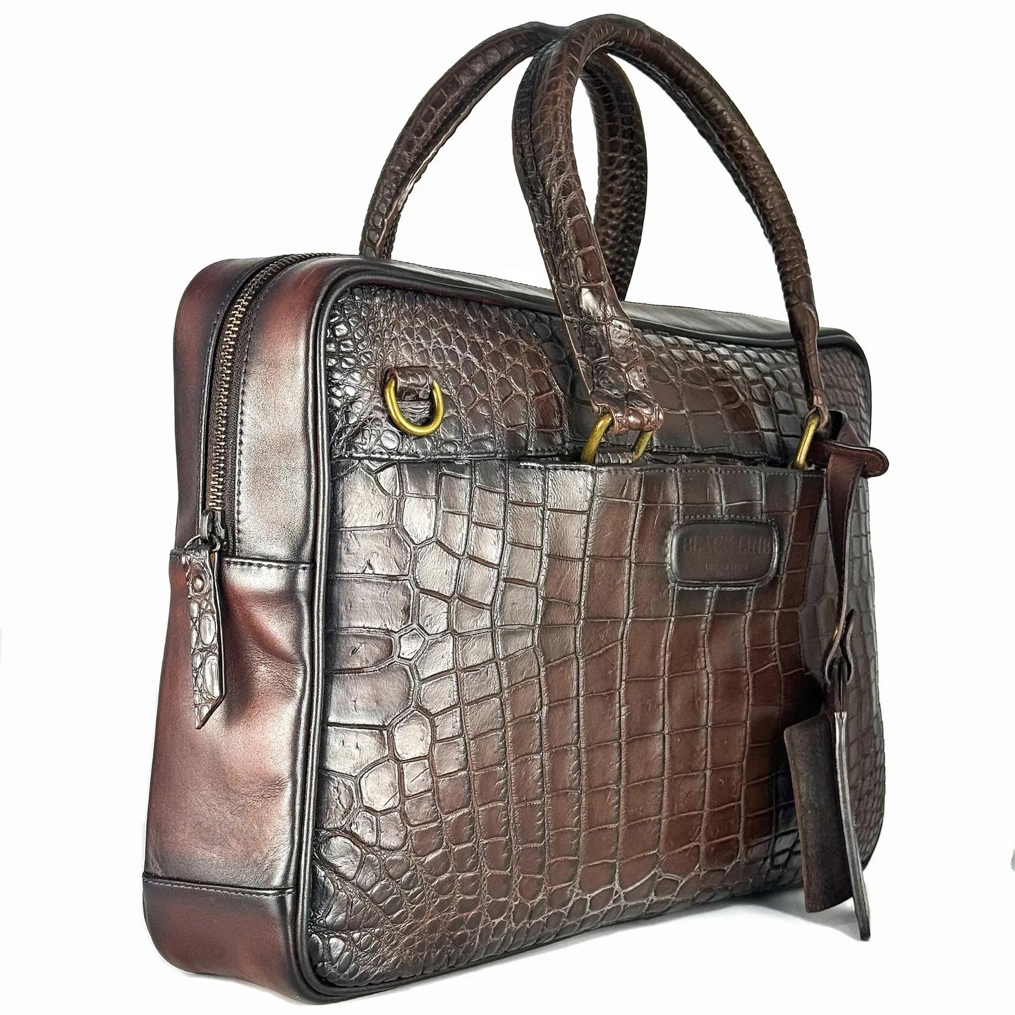 PORTAFOLIO COCODRILO ALLIGATOR BROWN