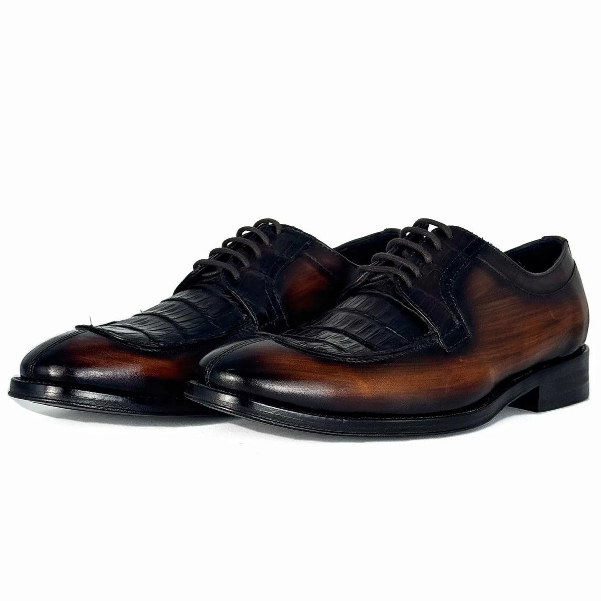 GEORGE LEATHER &amp; BROWN CROCODILE