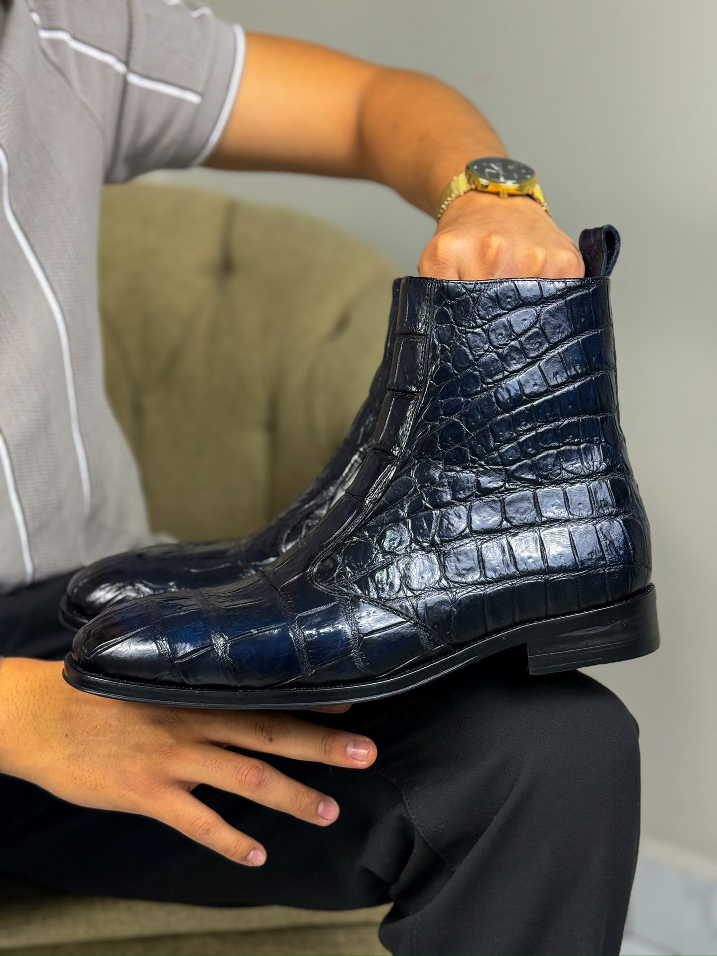 NAVY BLUE CROCO DILAN