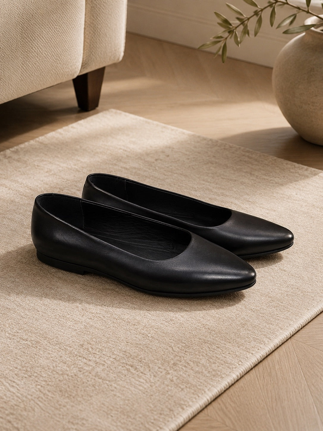 BALERINA EVA PIEL BLACK DAMA