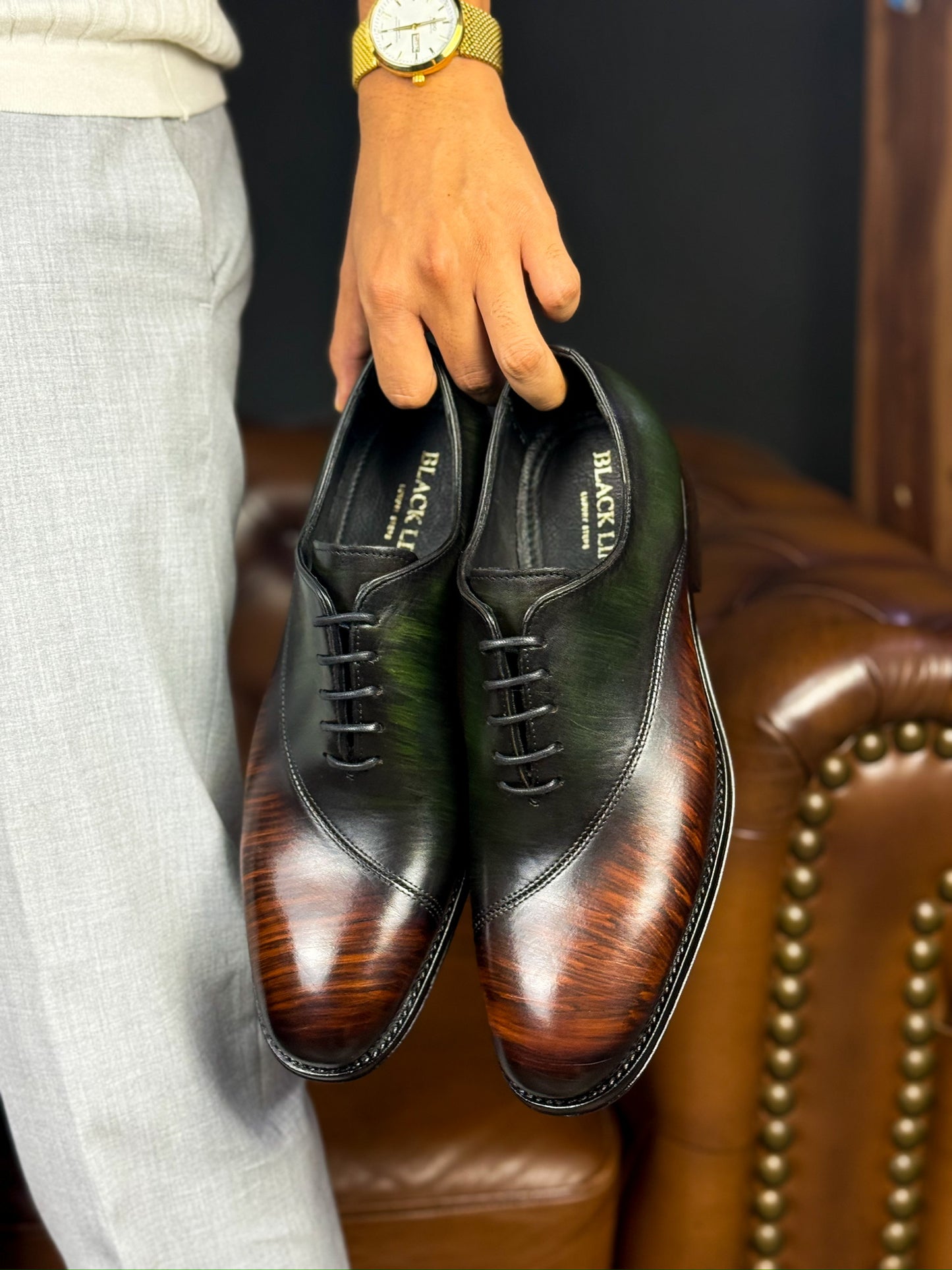 MARQUES PIEL PATINA GREEN & BROWN