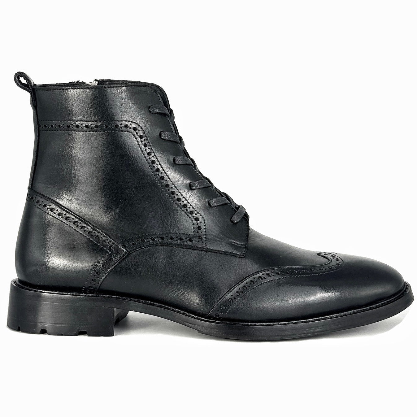 PETER BOOTS BLACK LEATHER – BLACK LINE