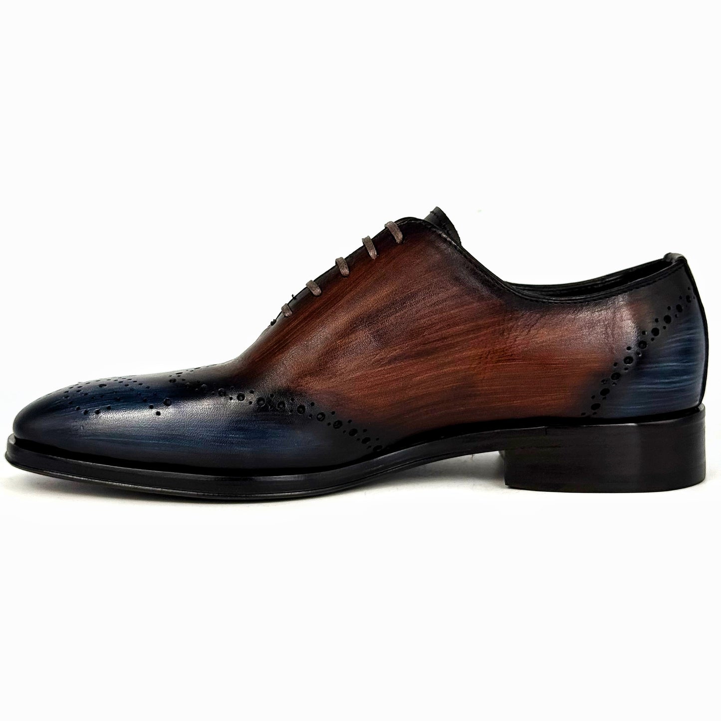 CESAR LEATHER BROWN & BLUE ITALIA