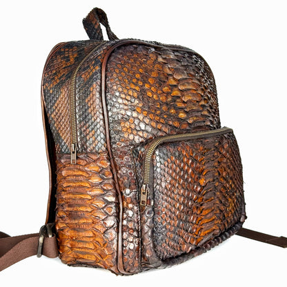 BROWN PYTHON BACKPACK