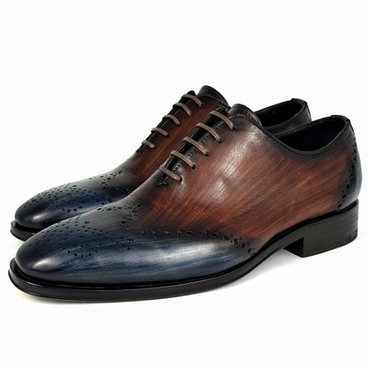 CESAR LEATHER BROWN & BLUE ITALIA