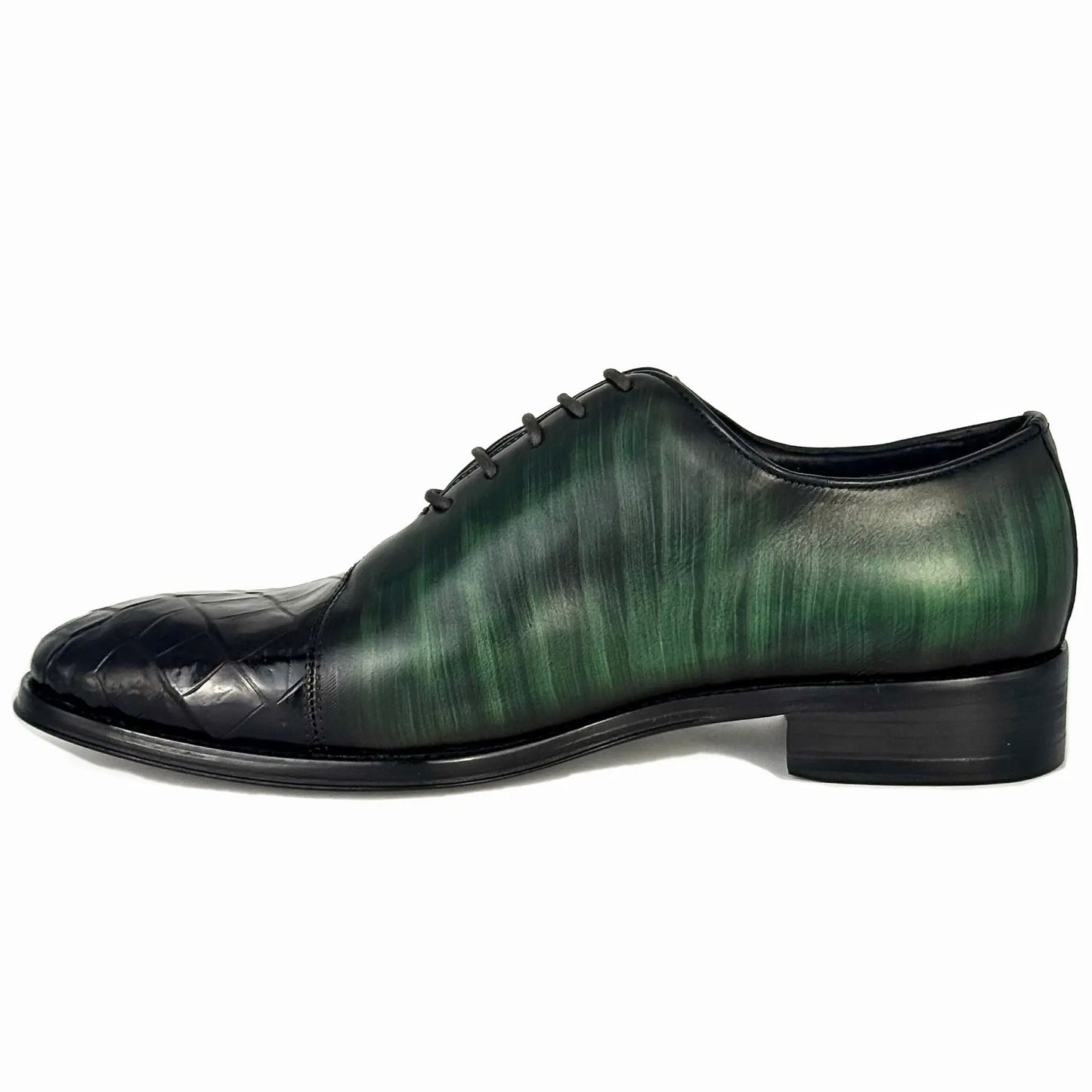 MARQUES COCODRILO PIEL PATINA GREEN & BROWN