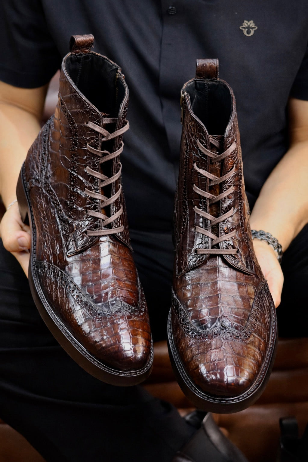 PETER BOOTS COCODRILO FUSCUS BROWN