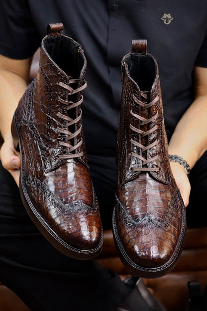 PETER BOOTS COCODRILO FUSCUS BROWN