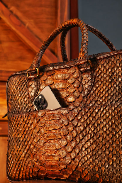 PITON BROWN BRIEFCASE