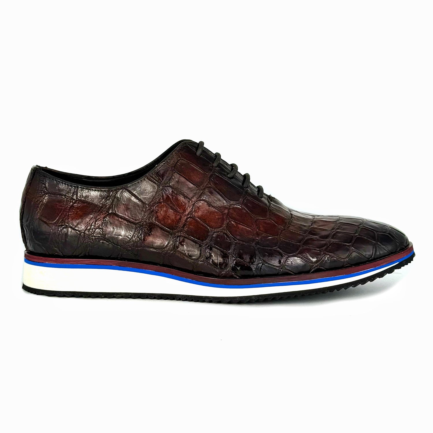 SNEAKER WHOLECUT COCODRILO WINE