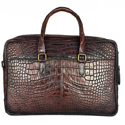 PORTAFOLIO COCODRILO ALLIGATOR BROWN