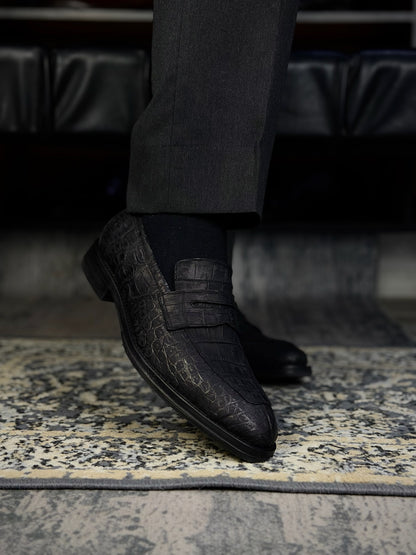DORIAN COCODRILO BLACK NOBUCK