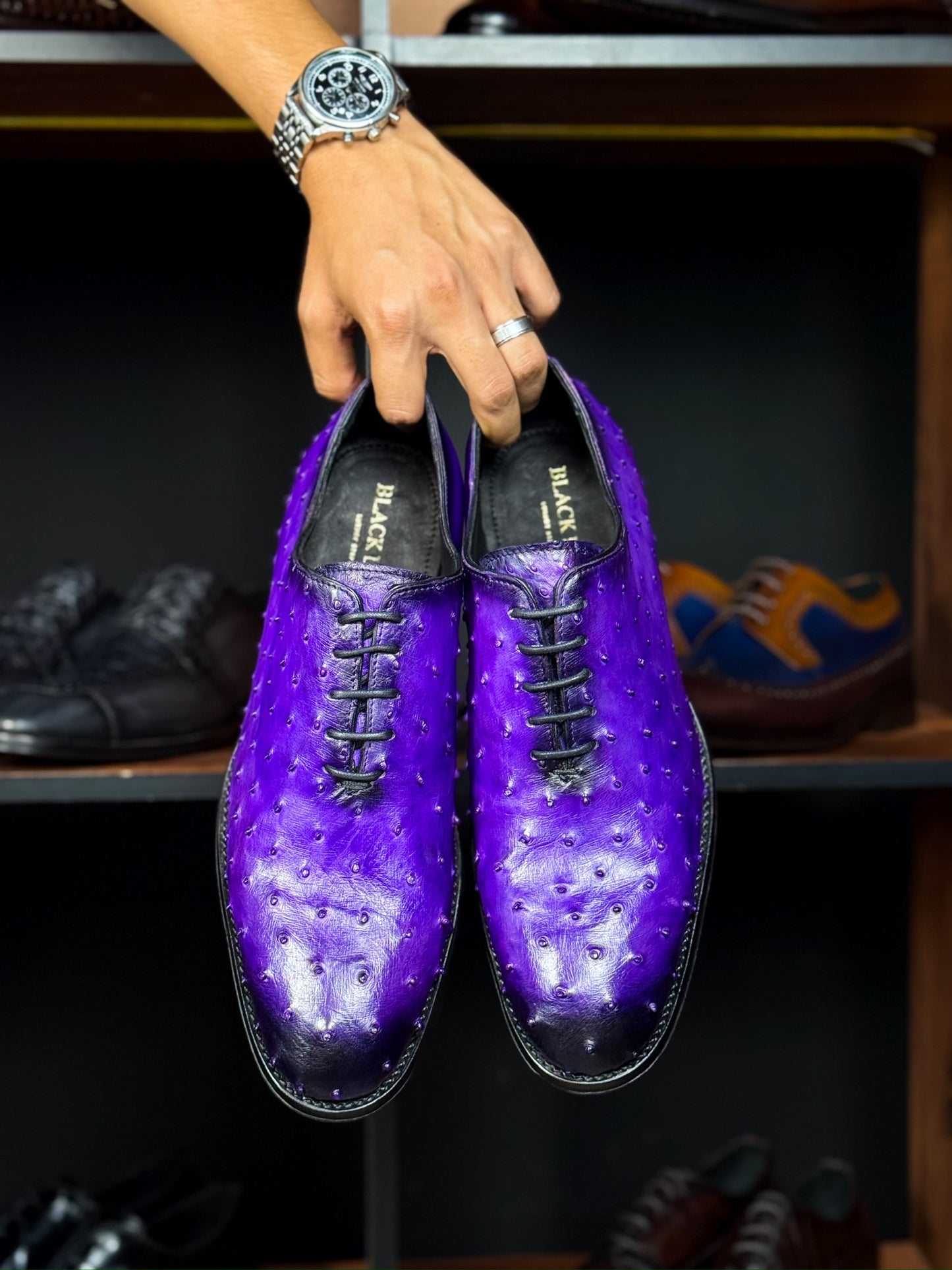 HUGO WHOLECUT PURPLE OSTRICH