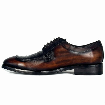 GEORGE LEATHER &amp; BROWN CROCODILE