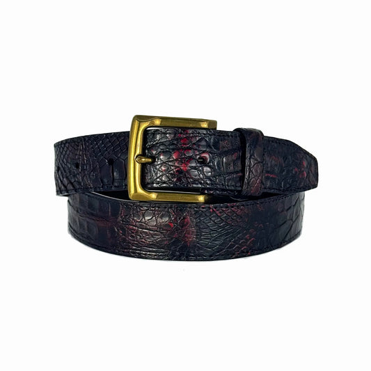 CINTO COCODRILO FUSCUS RED BLACK