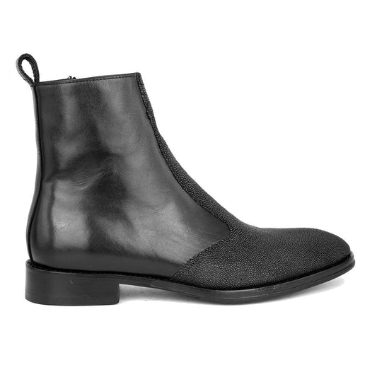 BLACK LEATHER & STINGRAY DILAN