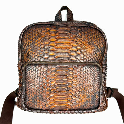 BROWN PYTHON BACKPACK