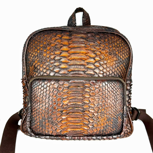 BROWN PYTHON BACKPACK