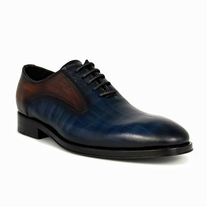 BLUE & BROWN LEATHER LIAM