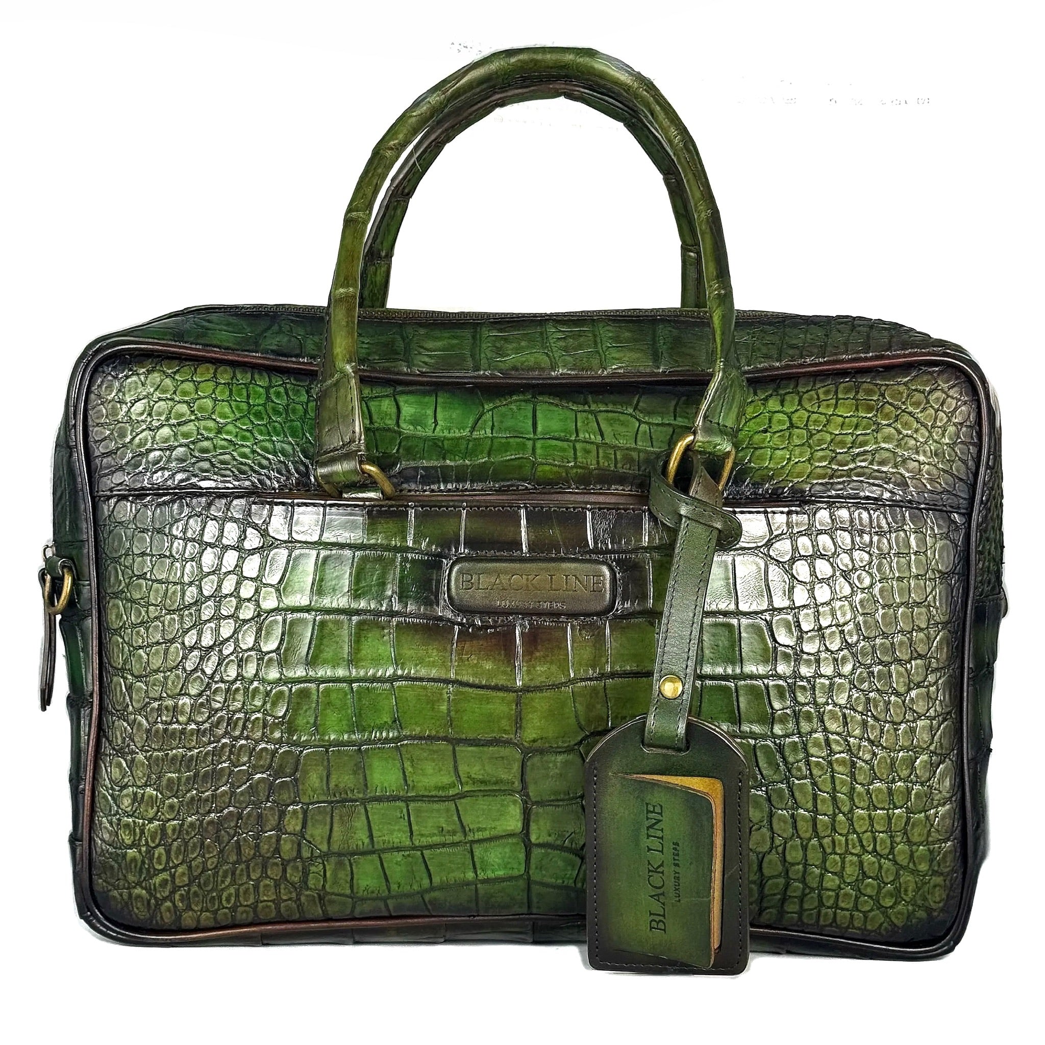 PORTAFOLIO COCODRILO ALLIGATOR GREEN