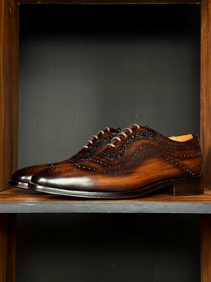 THOMAS LEATHER &amp; CROCODILE BROWN