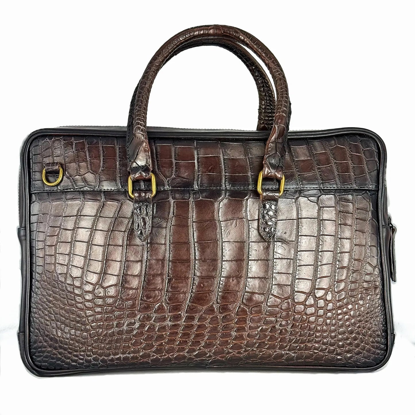 PORTAFOLIO COCODRILO ALLIGATOR BROWN