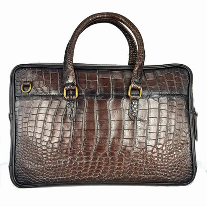 PORTAFOLIO COCODRILO ALLIGATOR BROWN