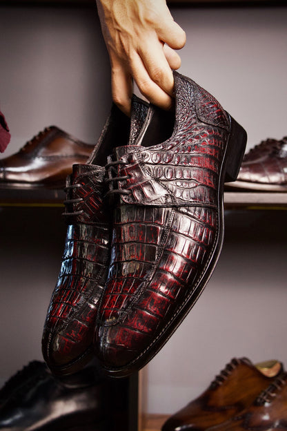 ELIAS CROCODILE RED BLACK