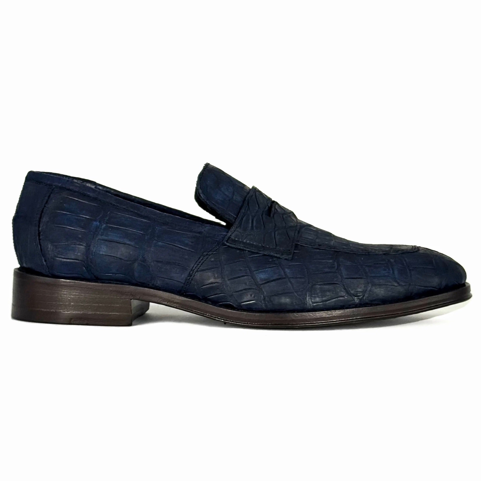 DORIAN COCODRILO BLUE NOBUCK