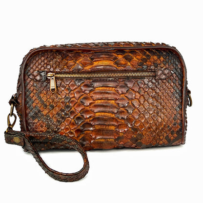 BROWN PYTHON BANDOLERA