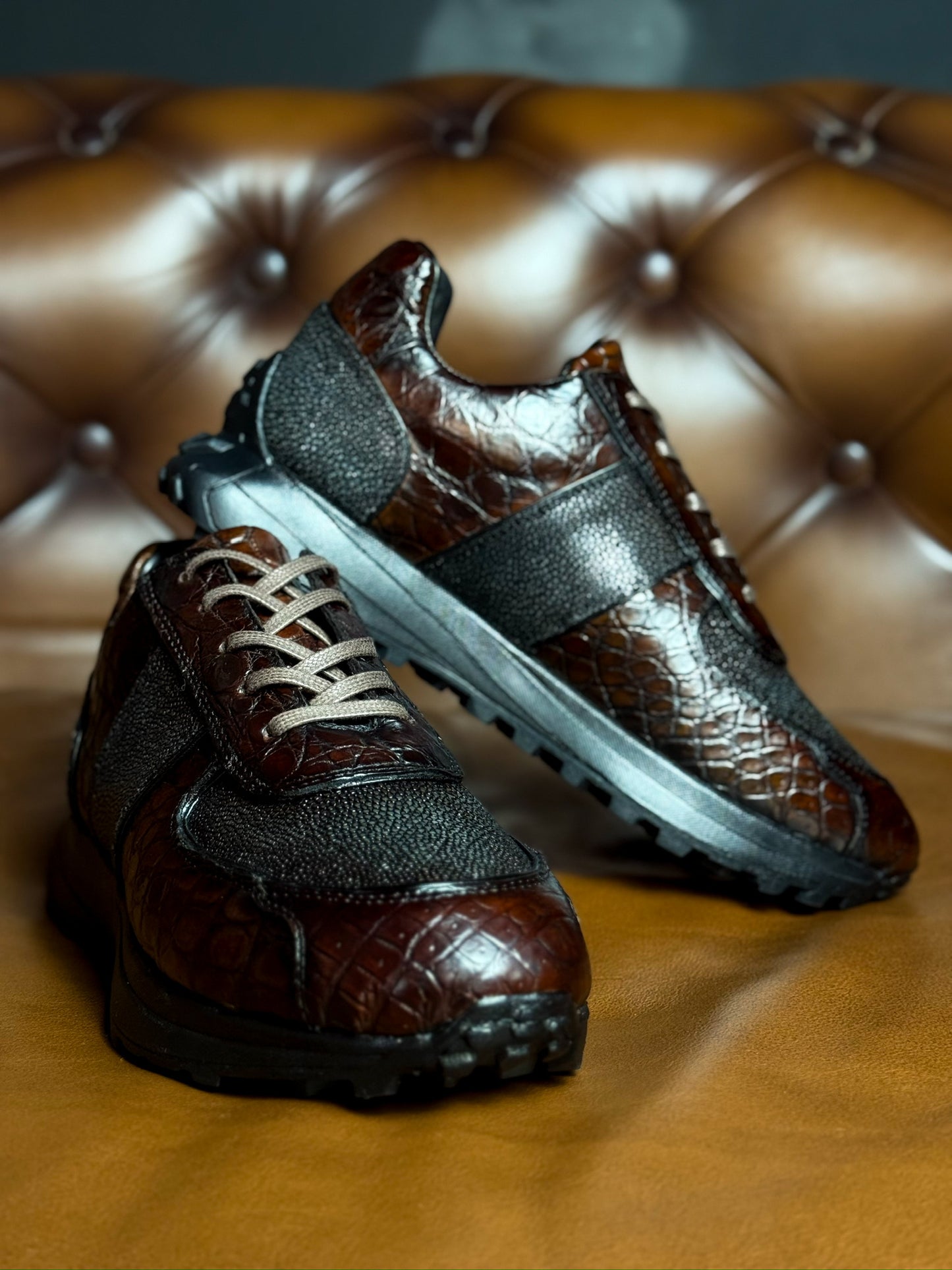 URIEL SNEAKER CROCODILE AND MANTA RAY 