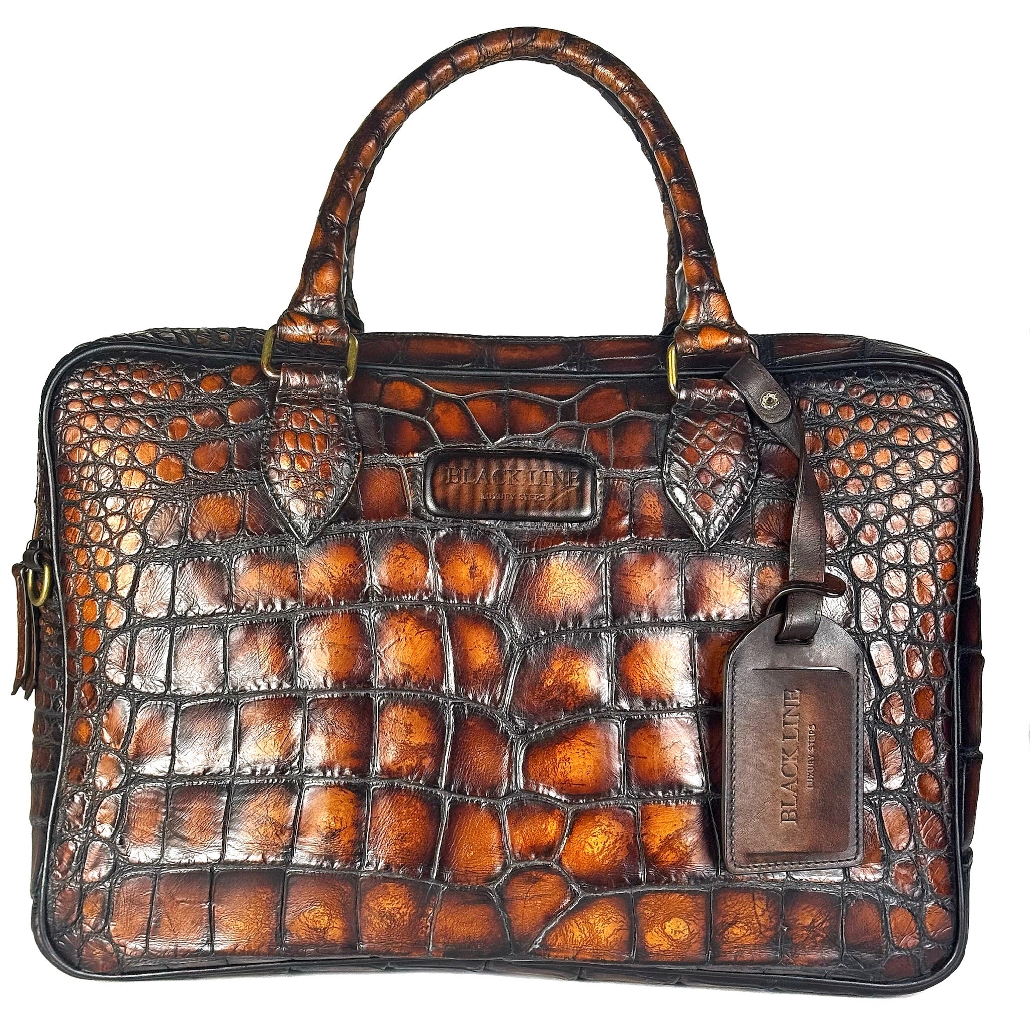 MALETIN COCODRILO ALLIGATOR HONEY