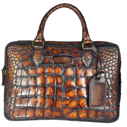 MALETIN COCODRILO ALLIGATOR HONEY