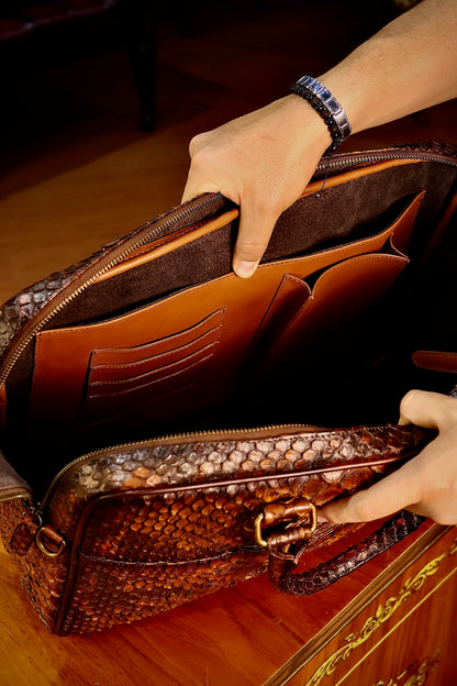 PITON BROWN BRIEFCASE