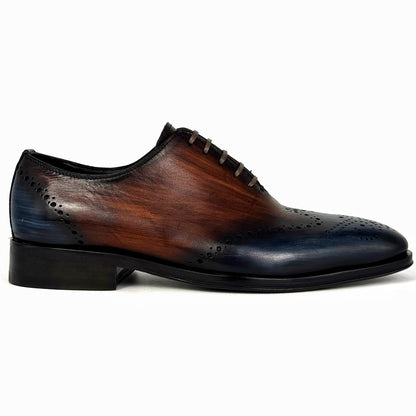 CESAR LEATHER BROWN & BLUE ITALIA