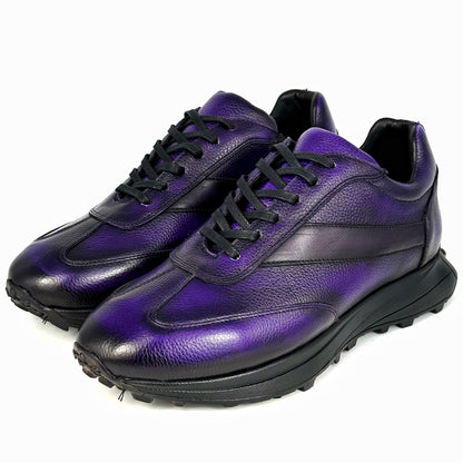 PURPLE FLOATER & LEATHER SNEAKER