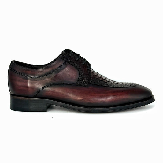 WINE LEATHER & PYTHON AIDEN