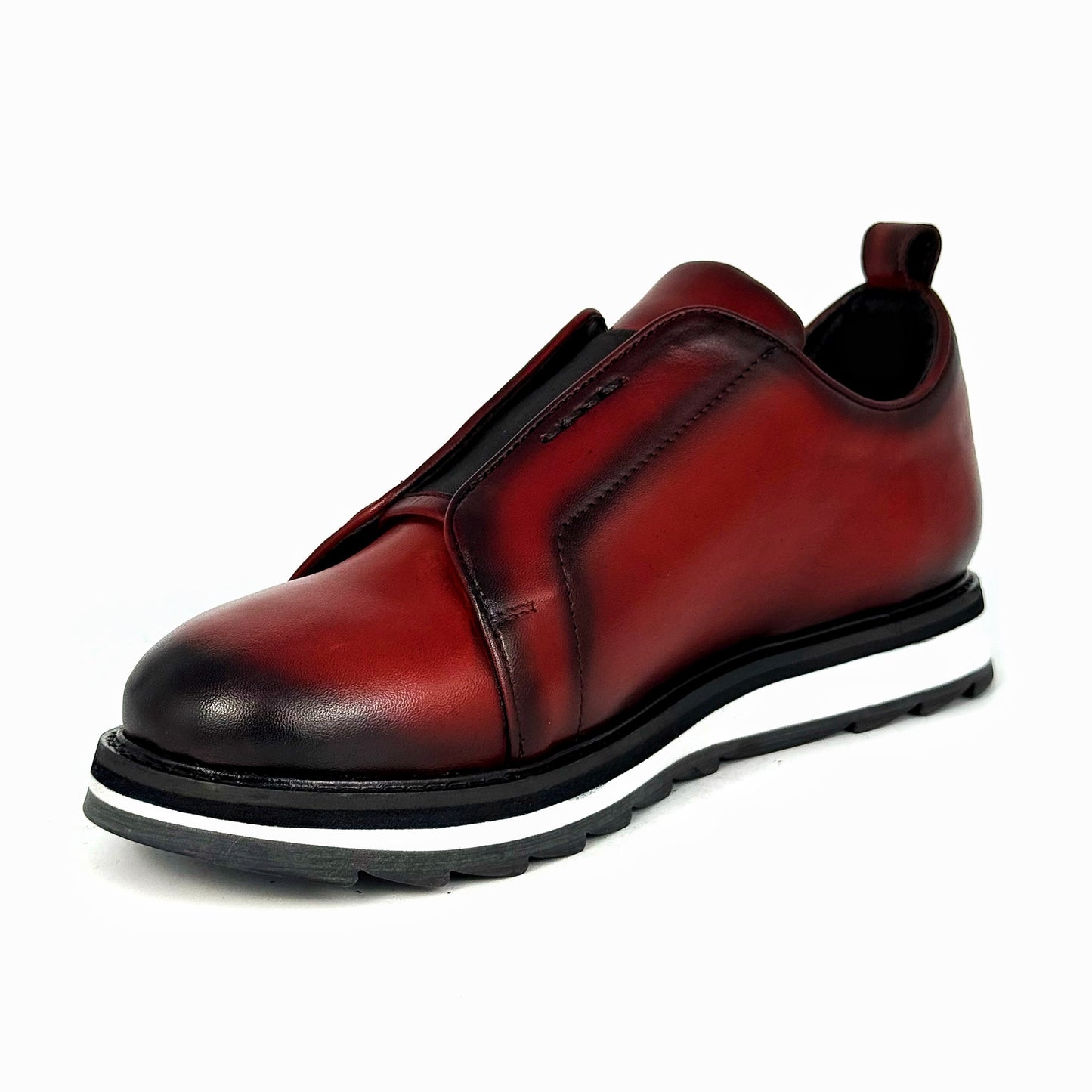 RED LEATHER SNEAKER
