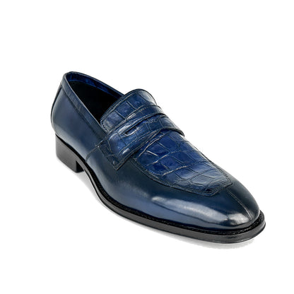 BLUE CROCO & LEATHER DORIAN