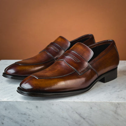 BROWN LEATHER DORIAN