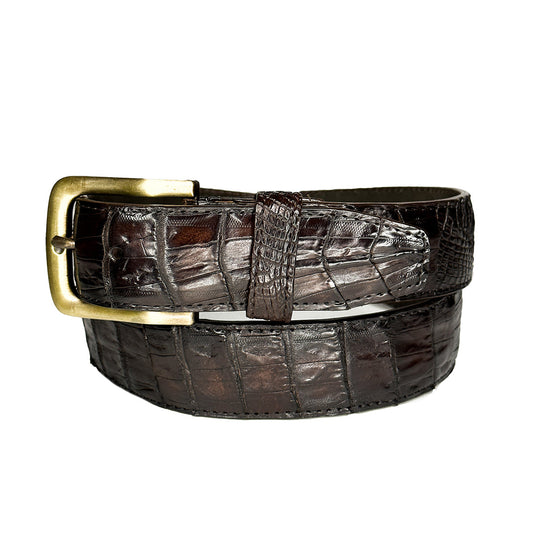 BROWN CROCO BELT