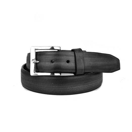 GREY LEATHER BELT