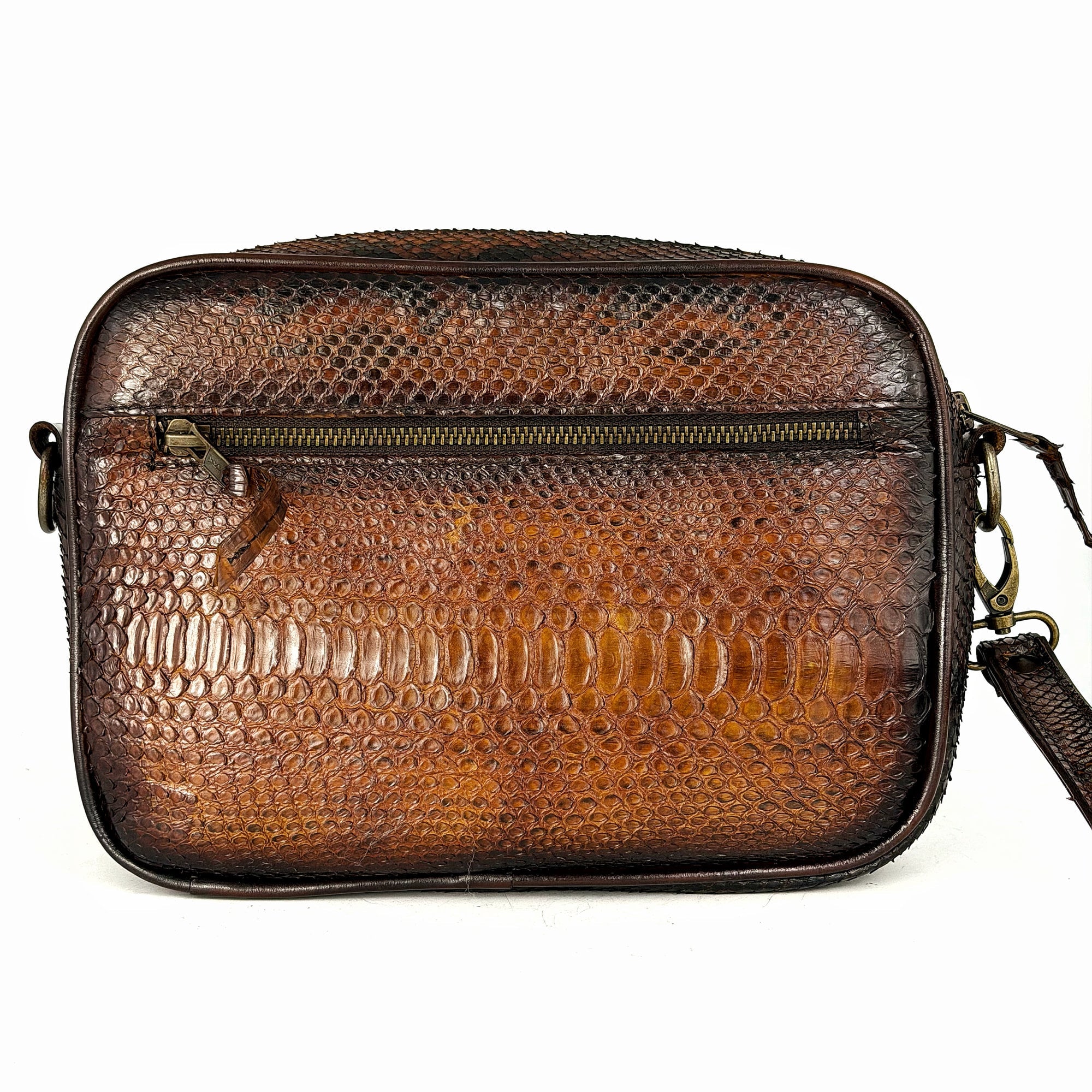 BANDOLERA TWO BAG PITON HONEY