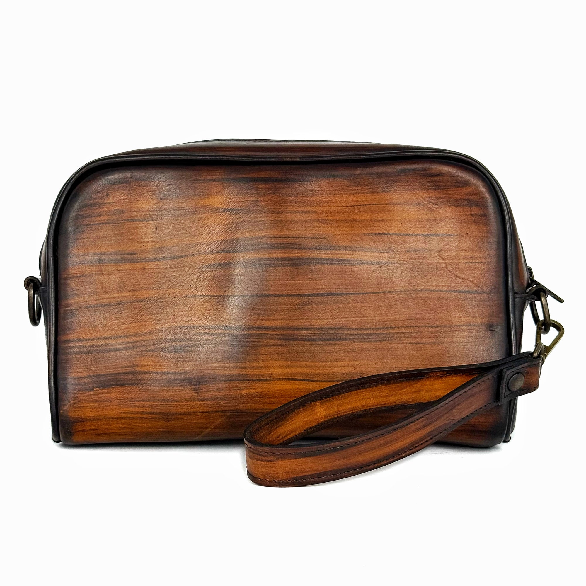 PATINA BROWN LEATHER BANDOLERA