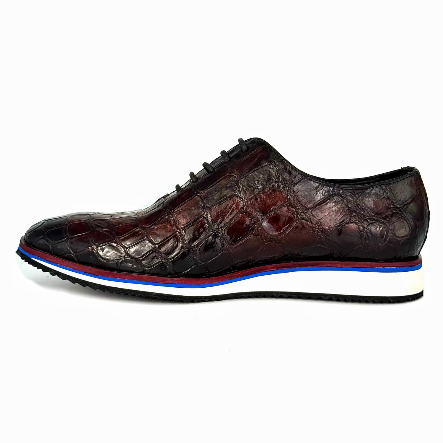 SNEAKER WHOLECUT COCODRILO WINE