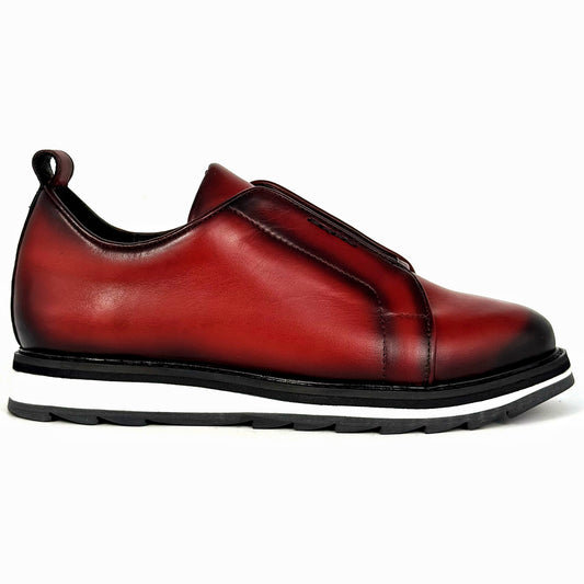 RED LEATHER SNEAKER