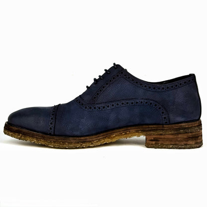 BLUE NOBUCK FLOATER CARTER W/DOBLE SUELA CREPÉ