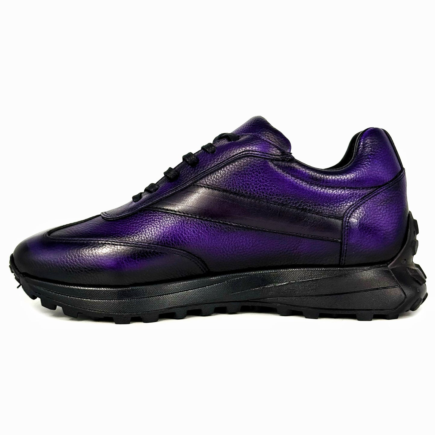 PURPLE FLOATER & LEATHER SNEAKER